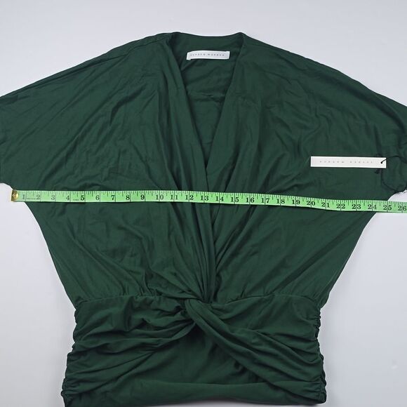 Susana Monaco -1717 NWT Long Sleeve Twist Dolman Top in Sycamore Dark Green M - Picture 10 of 11